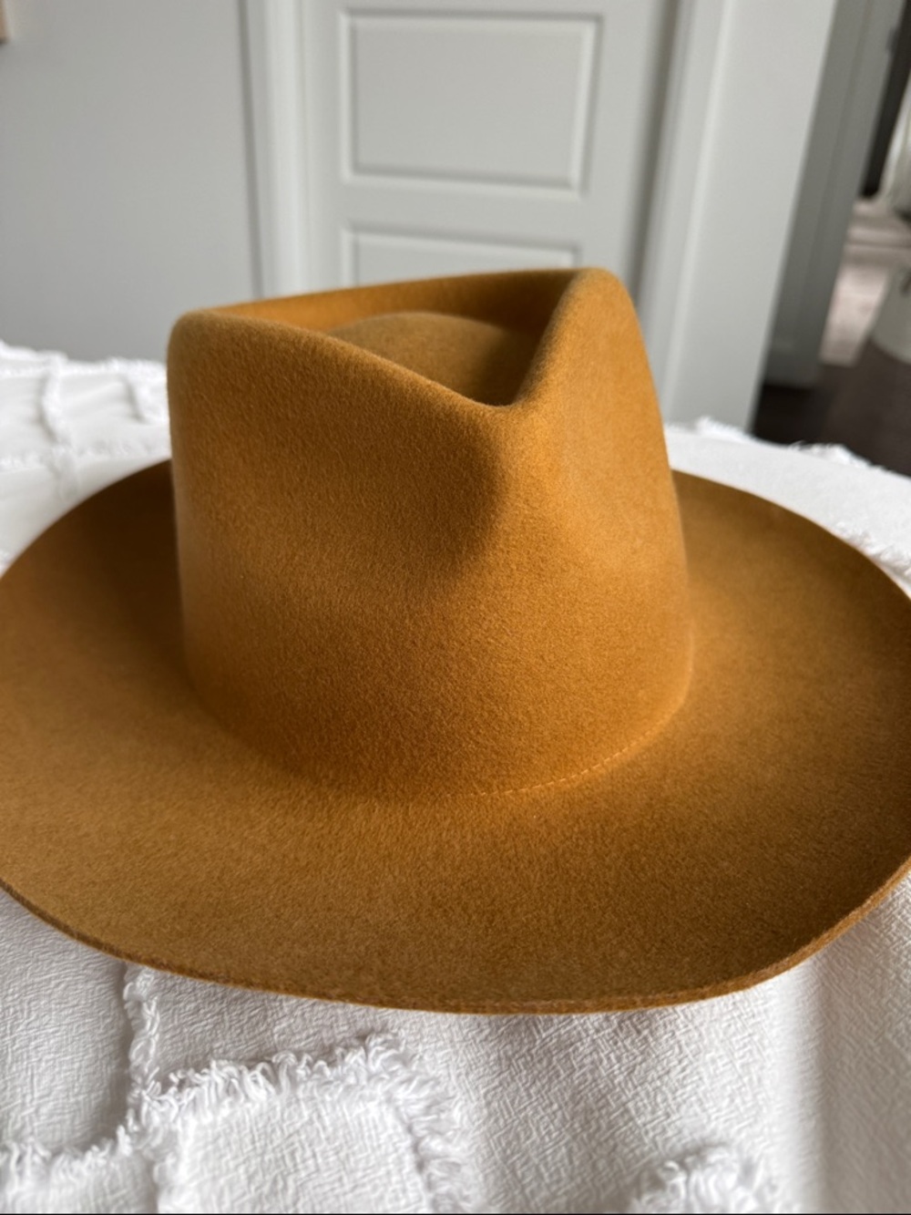 GIGI PIP Wide Brim Fedora in Camel